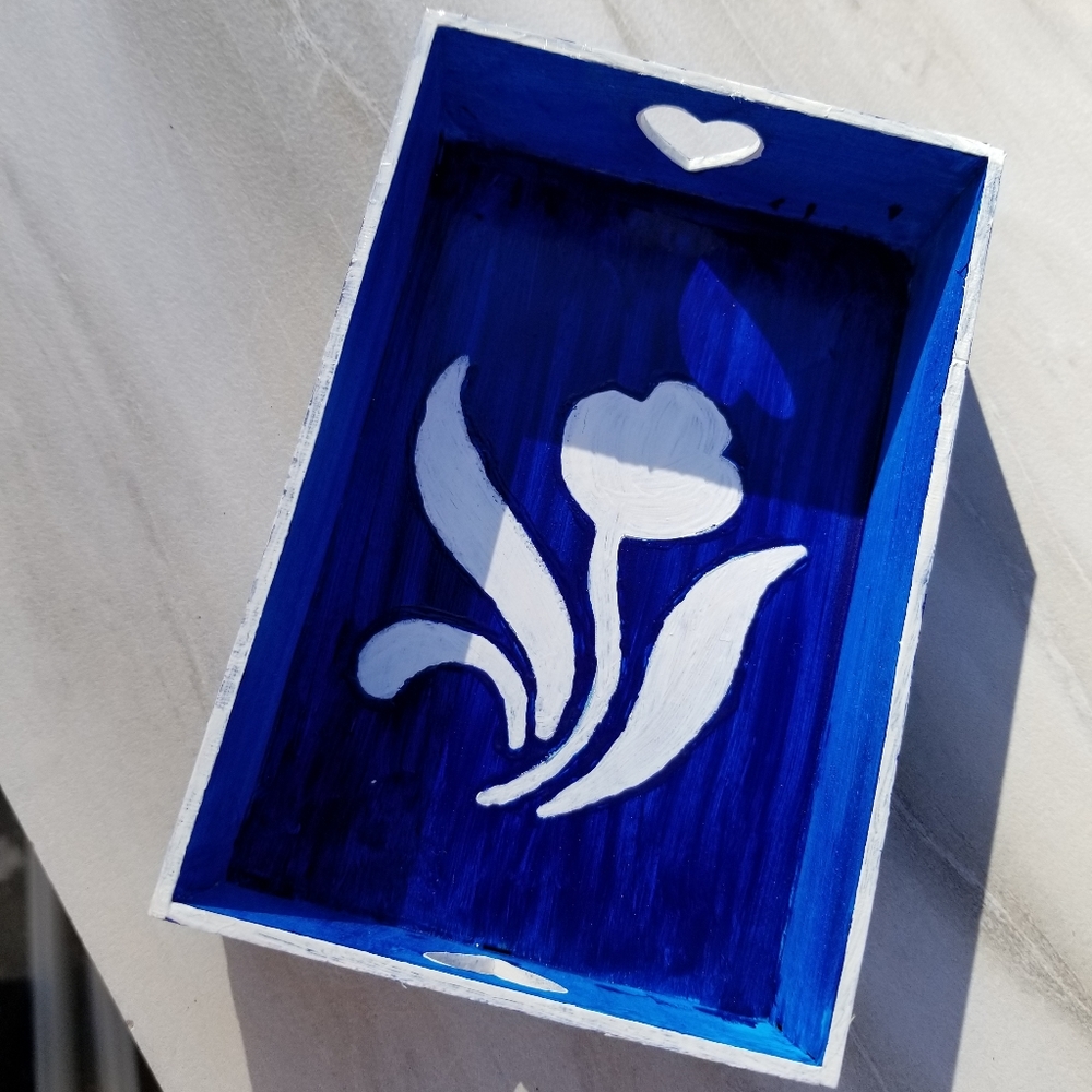 Blue & White Small Tray
